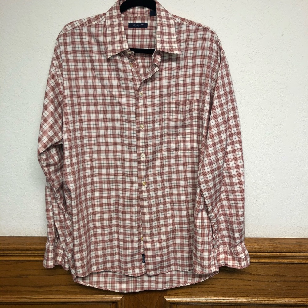 Burberry London Men's Sz Lrg Casual Button Down